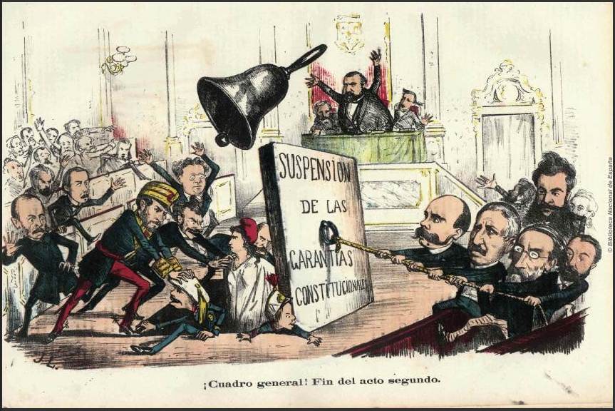 Caricatura publicada en la revista La Flaca, el 22 de diciembre de 1869, r